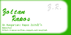 zoltan rapos business card